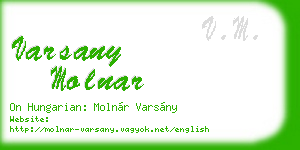 varsany molnar business card
