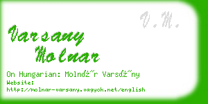 varsany molnar business card